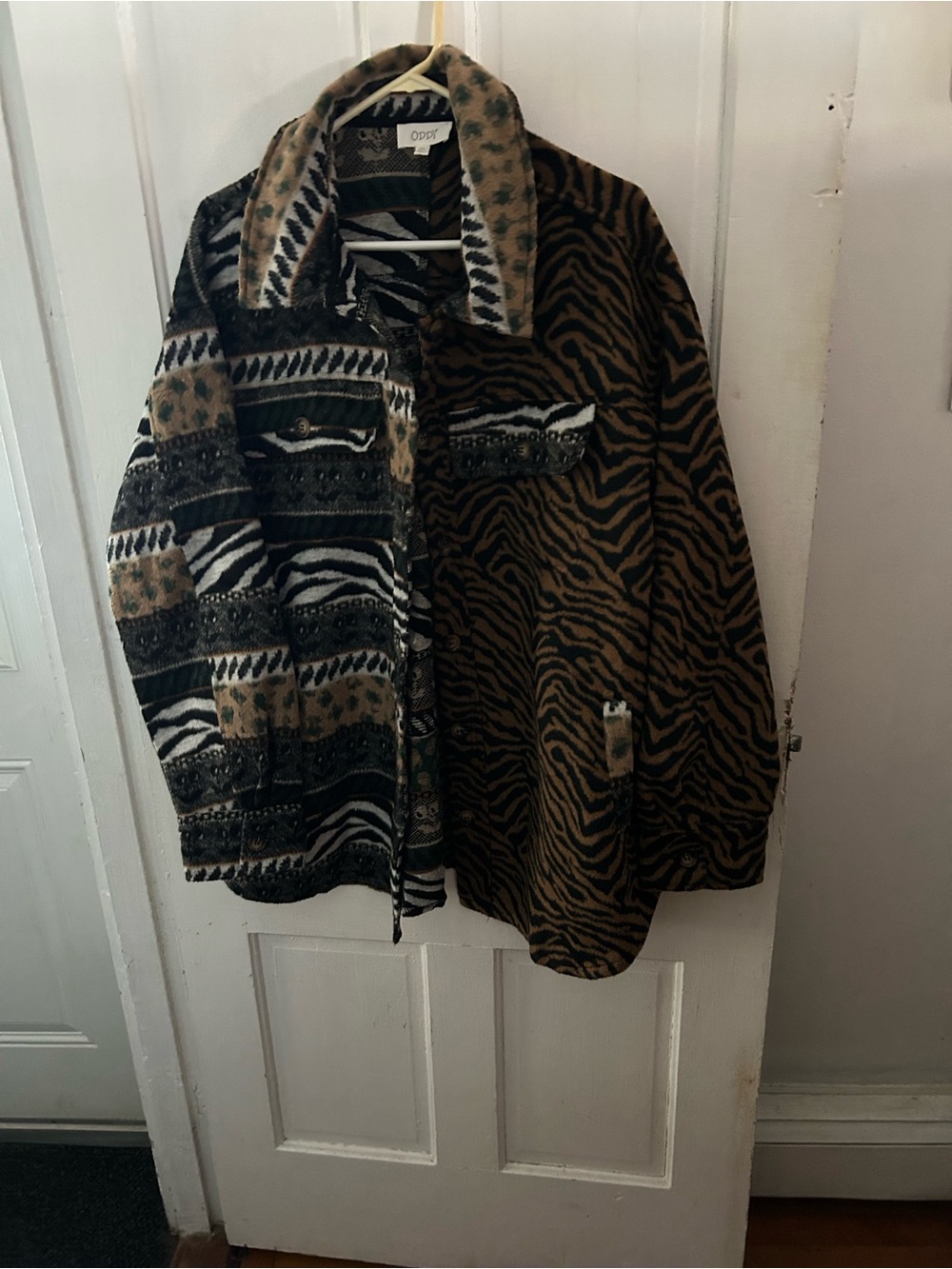 Gorgeous ODDI Mixed Animal Print Oversized Shacket Jacket Women’s 2XL